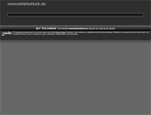 Tablet Screenshot of meinebibliothek.de